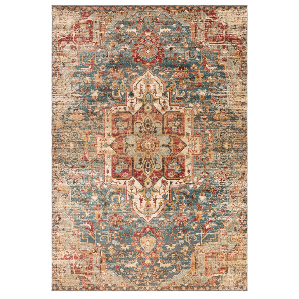 The Rug Edit Raja Medallion Runner RA09 -Teal/Multi, product image 2