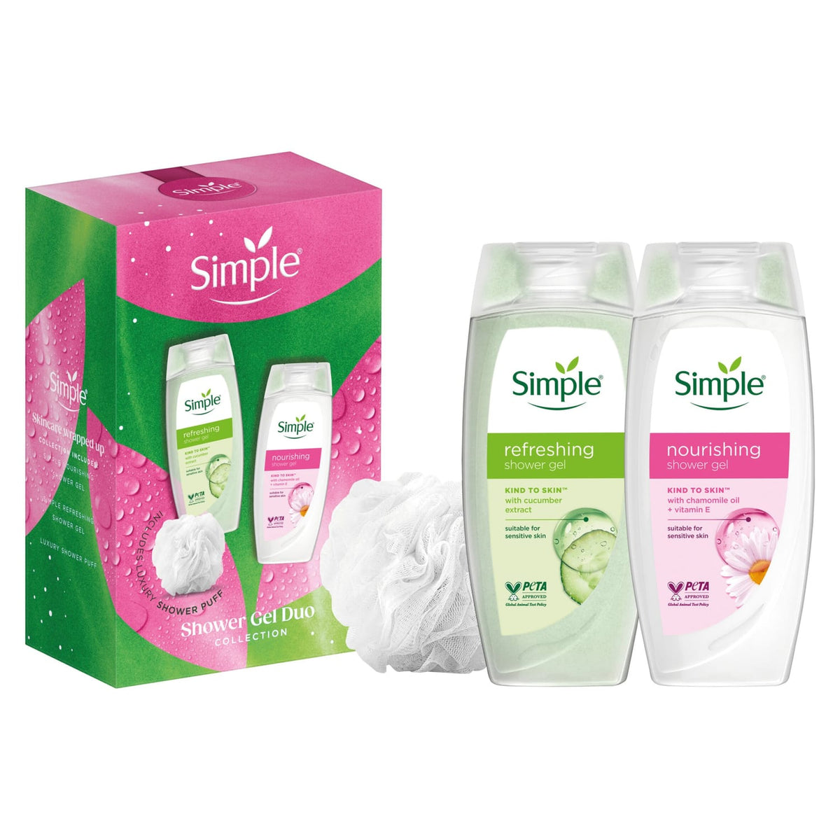Simple Shower Gel Duo Collection Gift Set