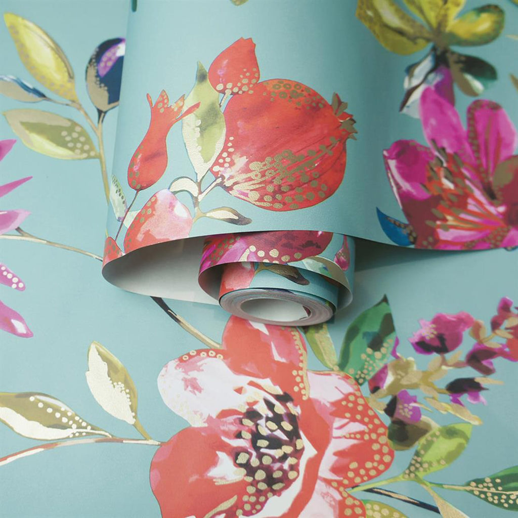 Melgrano Soft Wallpaper 90520 - Teal, product image 3