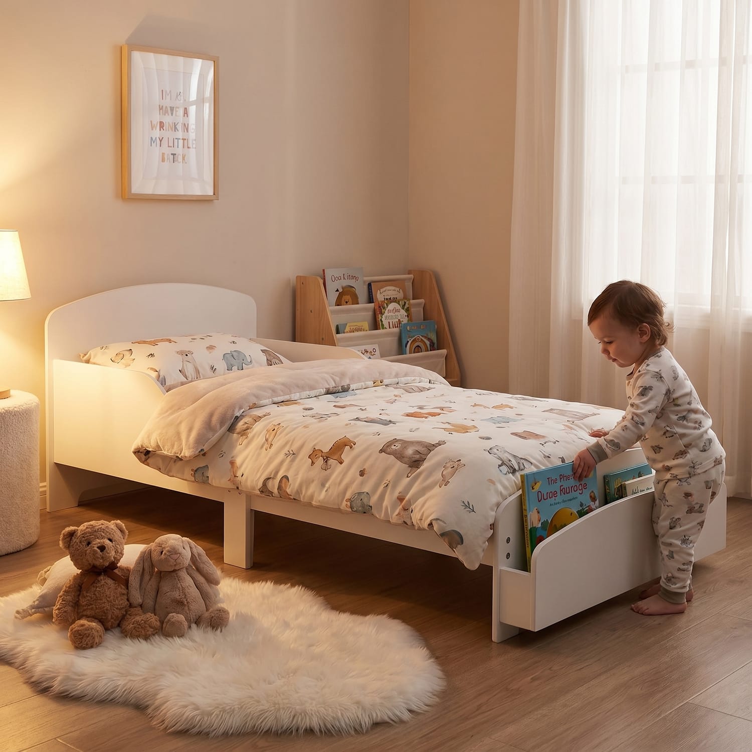 Liberty House Toys Toddler Bed With Built-In Bookshelf, product image 6