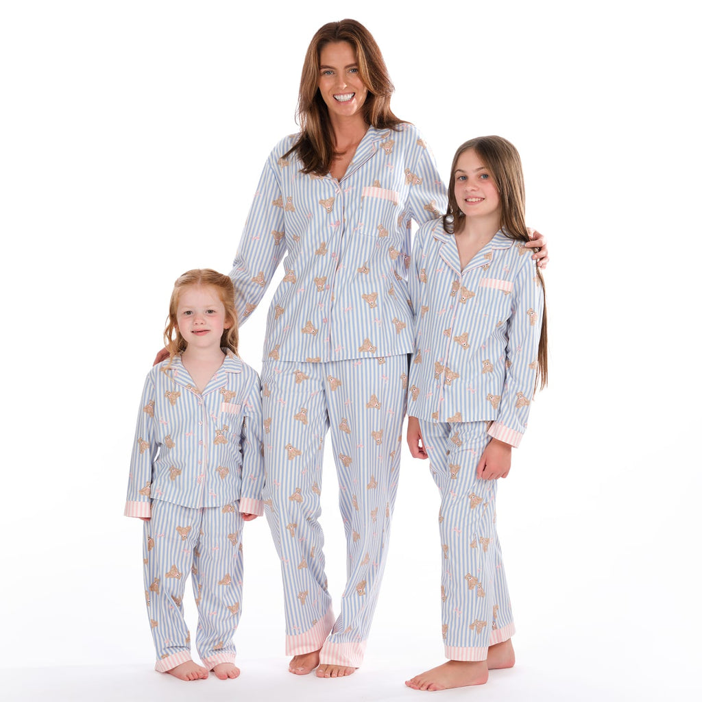 Originals Ladies Blue Stripe Bear Pyjamas, product image 7