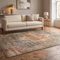 The Rug Edit Raja Medallion Runner RA09 -Teal/Multi