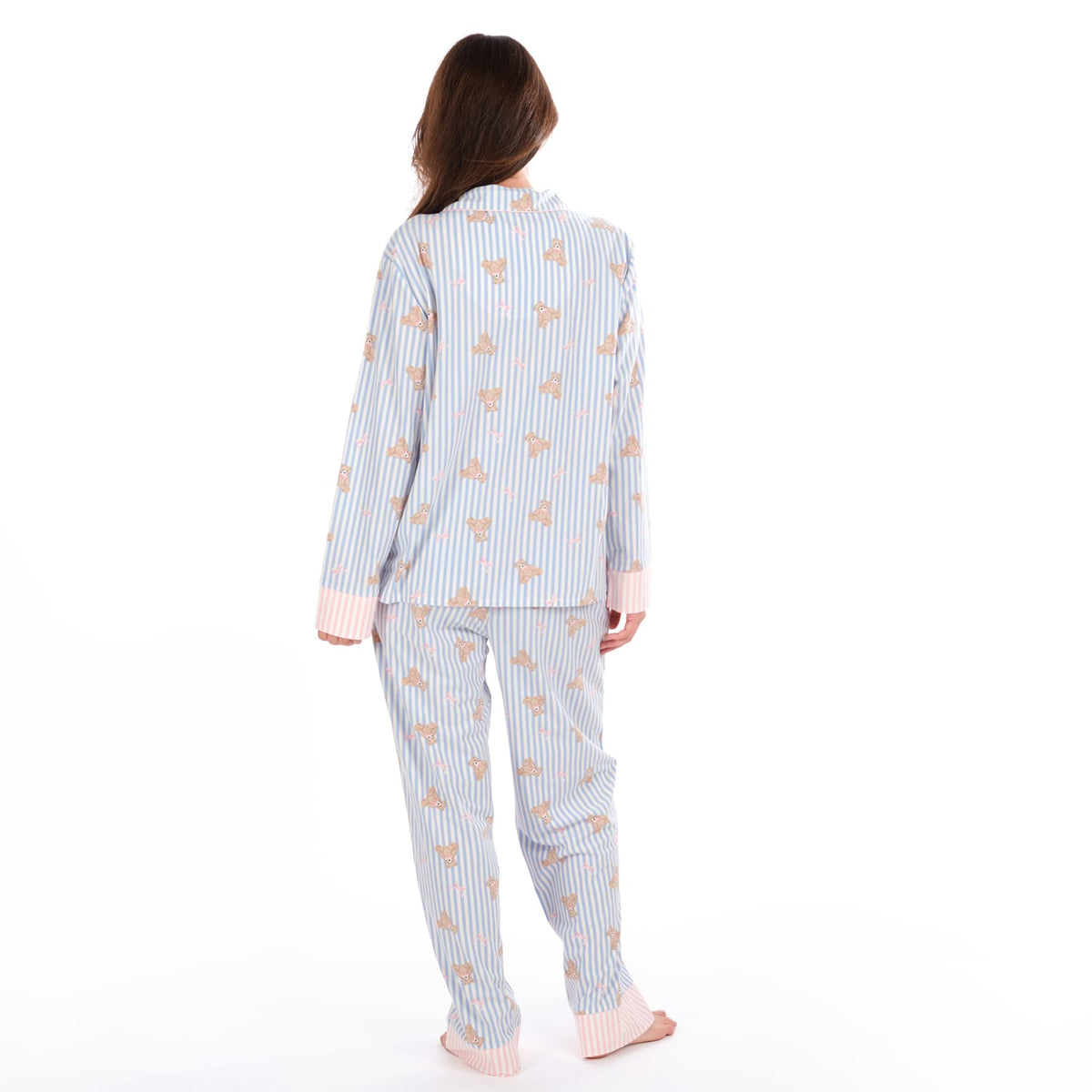 Originals Ladies Blue Stripe Bear Pyjamas, product image 6