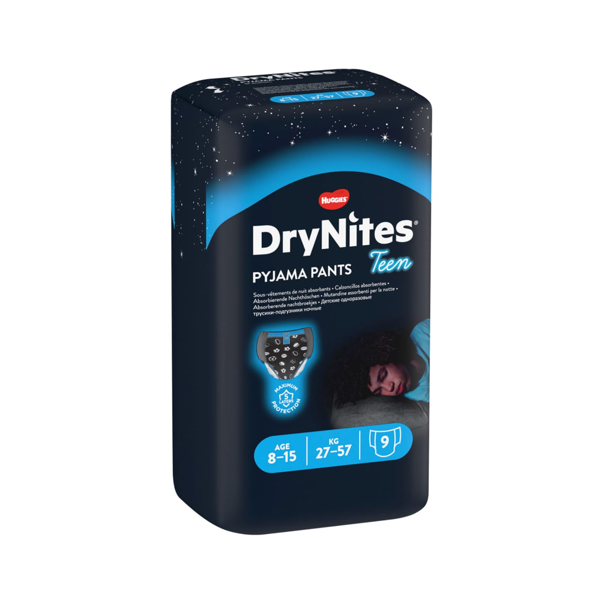 Huggies DryNites Pyjama Pants Teen Sport Design 9'S 8-15 Years x3, product image 2