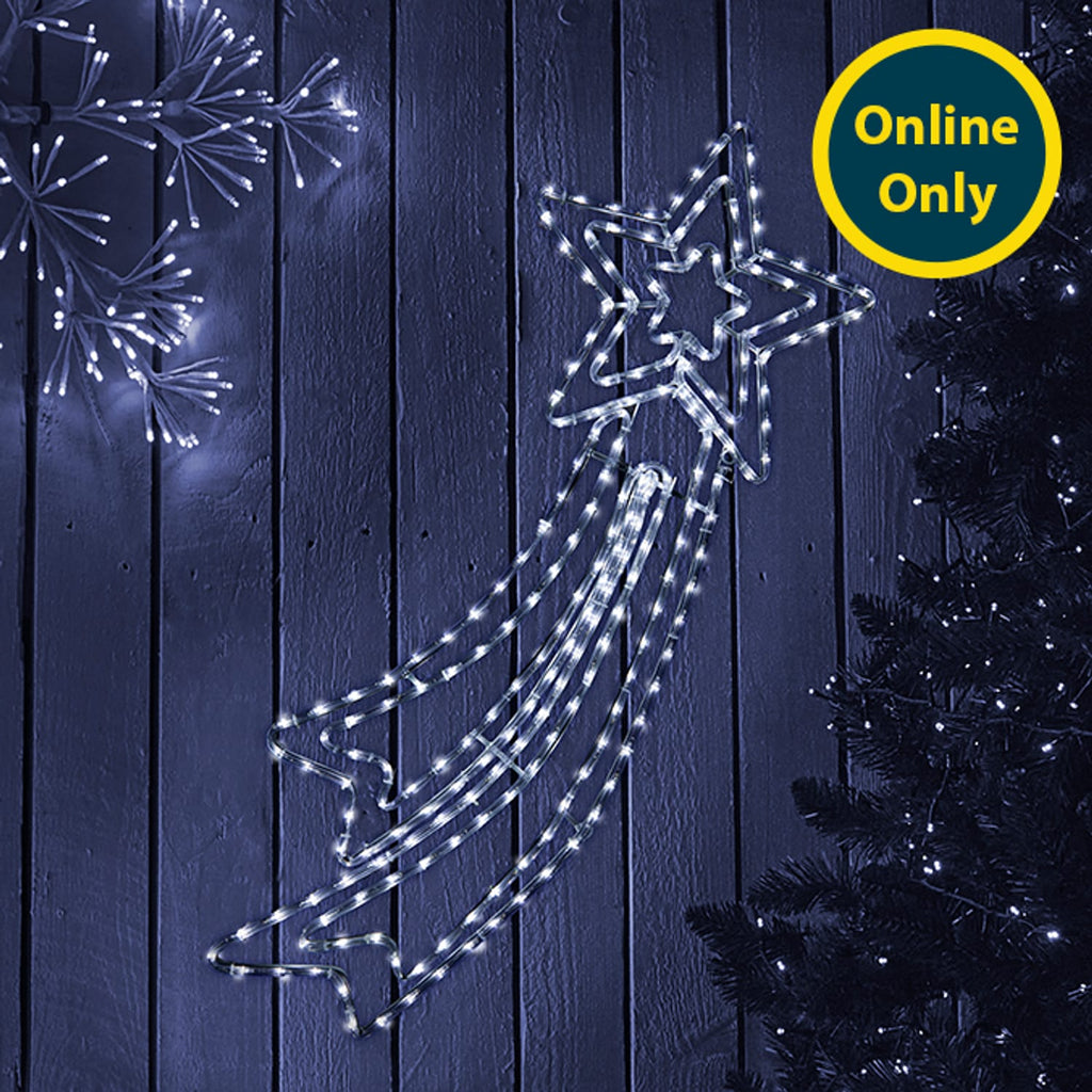 Prestige Mains Operated LED Rope Shooting Star Light - Cool White, product image 3