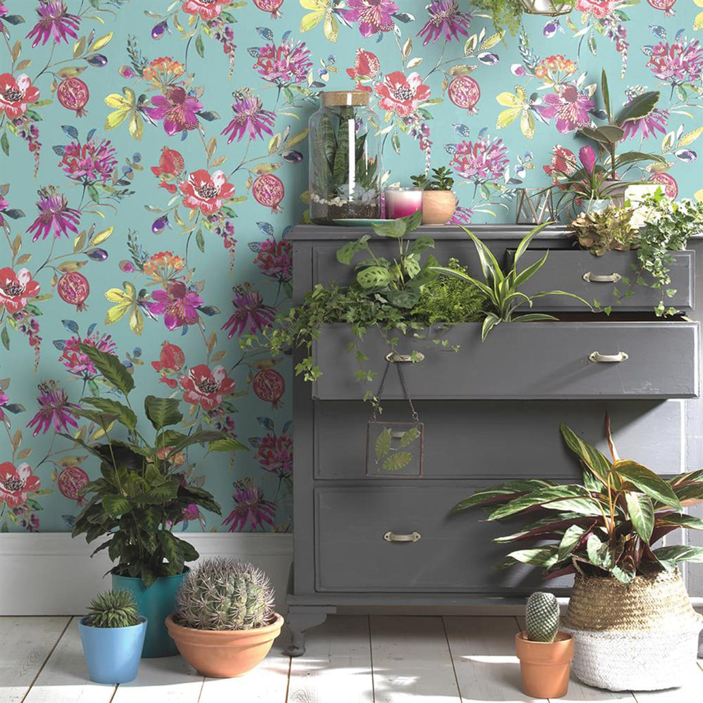 Melgrano Soft Wallpaper 90520 - Teal, product image 2