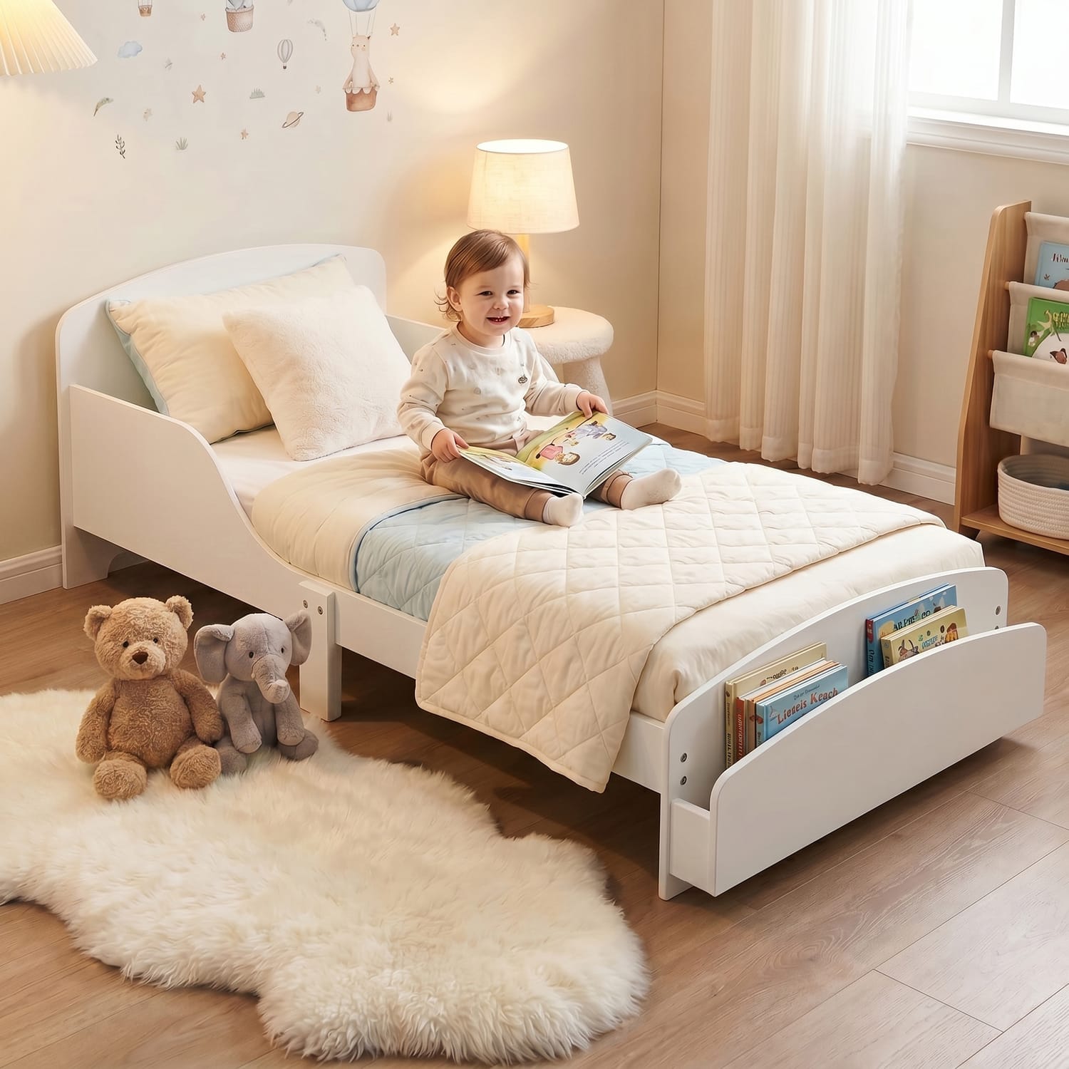 Liberty House Toys Toddler Bed With Built-In Bookshelf, product image 3